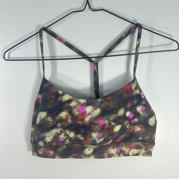 Lululemon Flow Y Bra Nulu Light Support, A–C Cup Multi / Acid Wash; Women’s Sz 6 - Picture 1 of 10